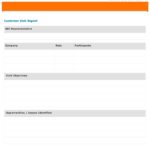 Customer Visit Report Format Templates