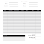Daily Expense Report Template