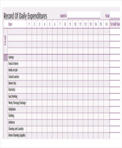 Daily Expense Report Template (1) - TEMPLATES EXAMPLE | TEMPLATES EXAMPLE