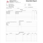 Daily Report Sheet Template