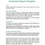 Evaluation Summary Report Template