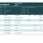 Expense Report Template Xls