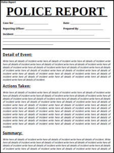 Image 4 for Fake Police Report Template