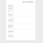 Field Report Template