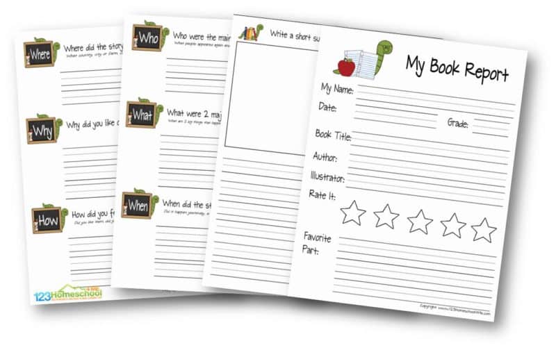 First Grade Book Report Template