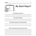 First Grade Book Report Template