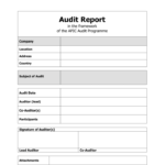 Gmp Audit Report Template