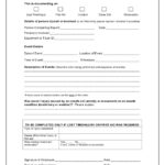 Health And Safety Incident Report Form Template