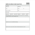 Health And Safety Incident Report Form Template