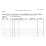 High School Progress Report Template