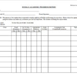 High School Progress Report Template