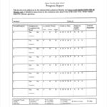 High School Progress Report Template