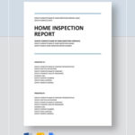 Home Inspection Report Template Pdf