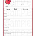 Homeschool Middle School Report Card Template