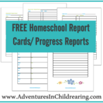 Homeschool Report Card Template Middle School