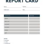 Homeschool Report Card Template Middle School