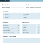 Homeschool Report Card Template Middle School