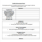 Hr Investigation Report Template