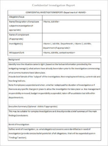 Hr Investigation Report Template (8) - TEMPLATES EXAMPLE | TEMPLATES ...