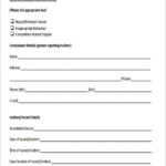 Incident Hazard Report Form Template