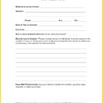 Incident Report Form Template Qld