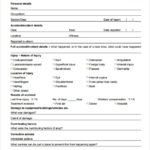 Incident Report Form Template Qld