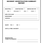 Incident Summary Report Template