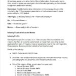 Industry Analysis Report Template