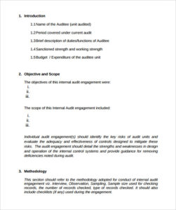 Internal Control Audit Report Template (3) - TEMPLATES EXAMPLE ...