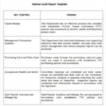Internal Control Audit Report Template