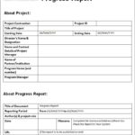It Progress Report Template