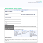 It Progress Report Template