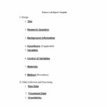 Lab Report Template Word