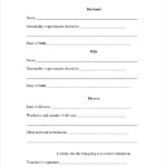 Marriage Certificate Translation Template