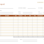 Microsoft Word Expense Report Template