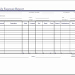 Monthly Expense Report Template Excel