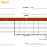 Monthly Expense Report Template Excel