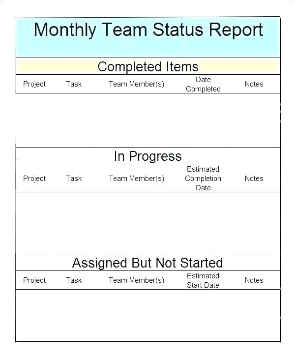 Monthly Program Report Template