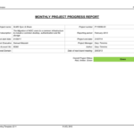 Monthly Project Progress Report Template