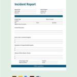 Ohs Incident Report Template Free