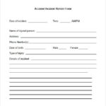 Ohs Incident Report Template Free