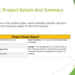 One Page Status Report Template