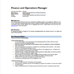 Operations Manager Report Template