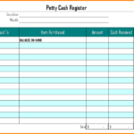 Petty Cash Expense Report Template