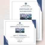 Photography Certificate Of Authenticity Template