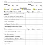 Preschool Progress Report Template