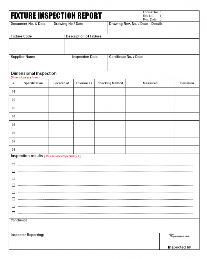 Property Management Inspection Report Template