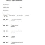 Property Management Inspection Report Template