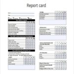 Report Card Template Pdf