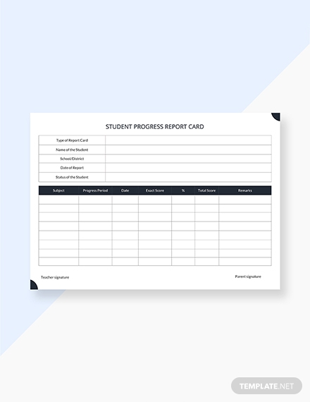 Report Card Template Pdf